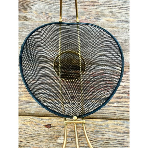 Vintage MCM Black Metal Mesh Swan Shaped  Basket Decor - Picture 3 of 11